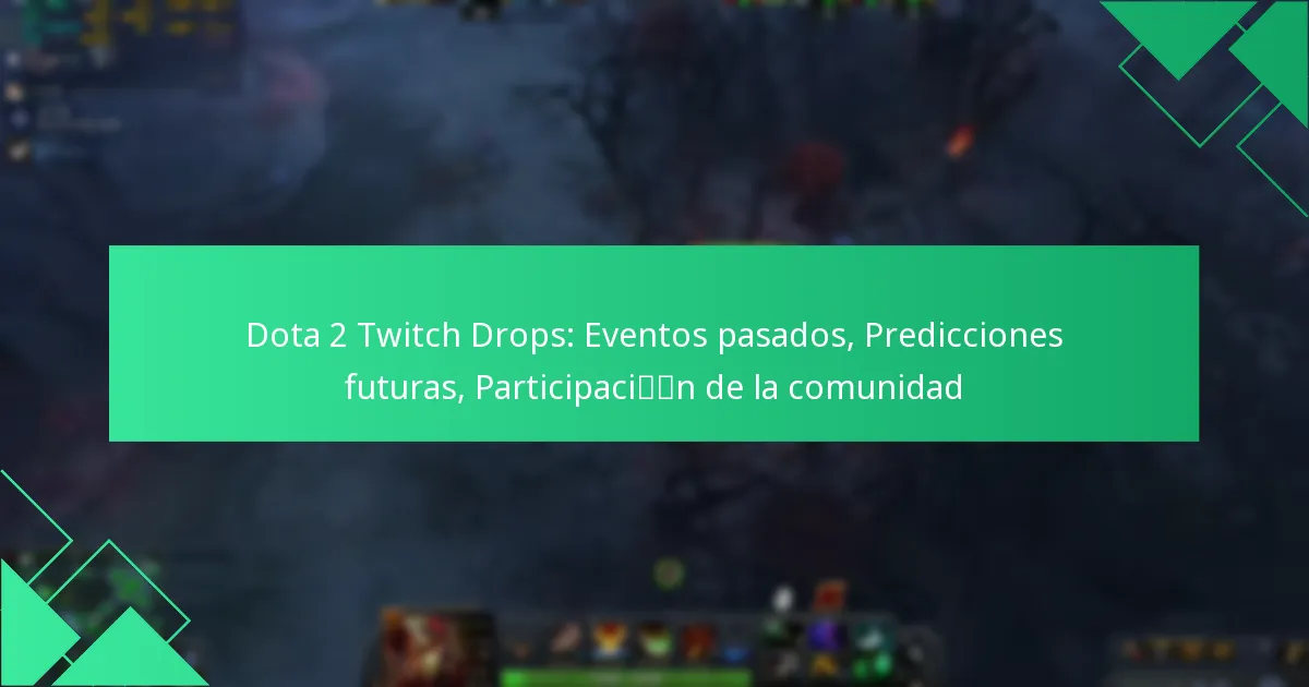 Dota 2 Twitch Drops: Eventos pasados, Predicciones futuras, Participación de la comunidad