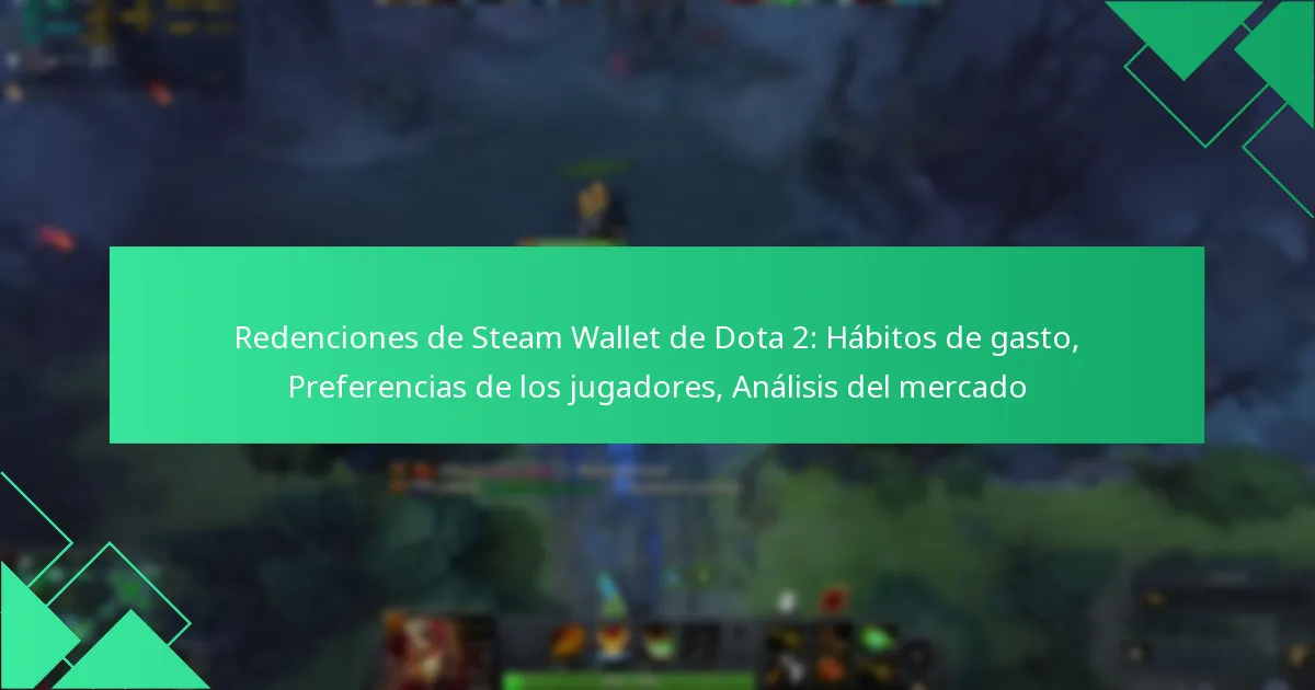 Redenciones de Steam Wallet de Dota 2: Hábitos de gasto, Preferencias de los jugadores, Análisis del mercado
